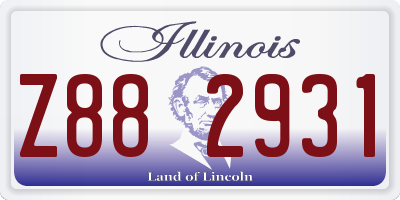 IL license plate Z882931