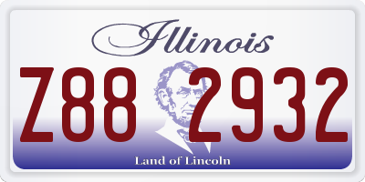 IL license plate Z882932