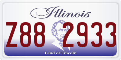 IL license plate Z882933