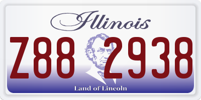 IL license plate Z882938