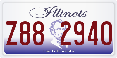 IL license plate Z882940