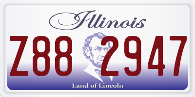 IL license plate Z882947