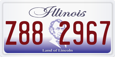 IL license plate Z882967