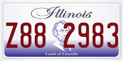 IL license plate Z882983