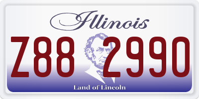 IL license plate Z882990
