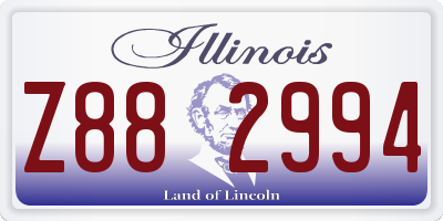IL license plate Z882994