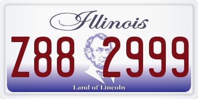 IL license plate Z882999