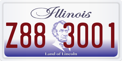 IL license plate Z883001