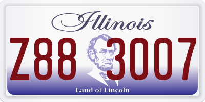 IL license plate Z883007