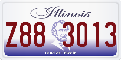 IL license plate Z883013
