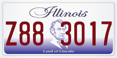 IL license plate Z883017