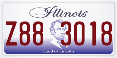 IL license plate Z883018