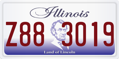 IL license plate Z883019