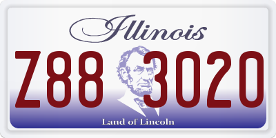 IL license plate Z883020