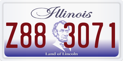 IL license plate Z883071