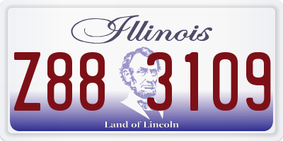 IL license plate Z883109