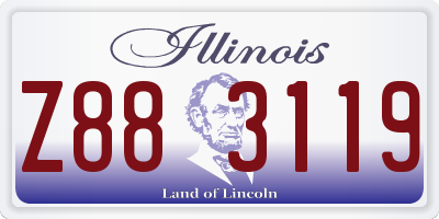 IL license plate Z883119