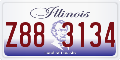 IL license plate Z883134
