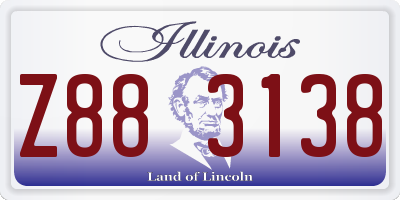 IL license plate Z883138