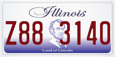 IL license plate Z883140