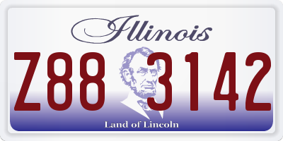 IL license plate Z883142