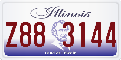IL license plate Z883144