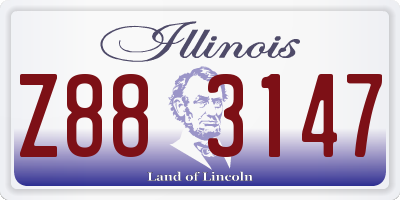 IL license plate Z883147