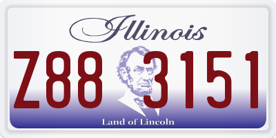 IL license plate Z883151