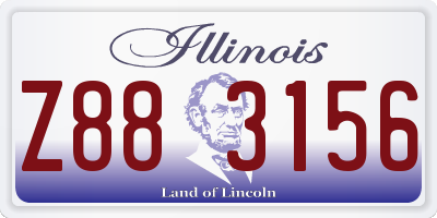 IL license plate Z883156