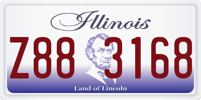 IL license plate Z883168