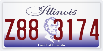 IL license plate Z883174