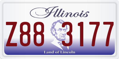 IL license plate Z883177