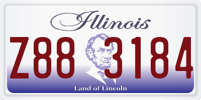 IL license plate Z883184