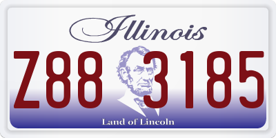IL license plate Z883185