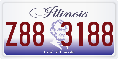 IL license plate Z883188