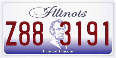 IL license plate Z883191