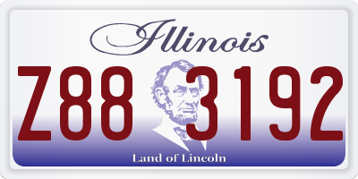 IL license plate Z883192