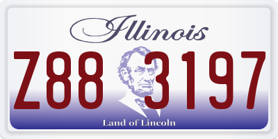 IL license plate Z883197