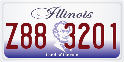 IL license plate Z883201