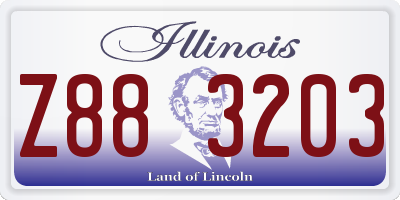 IL license plate Z883203