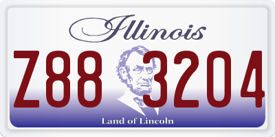 IL license plate Z883204