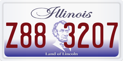 IL license plate Z883207