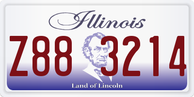 IL license plate Z883214