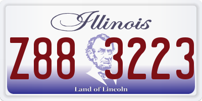 IL license plate Z883223