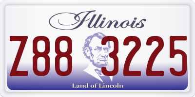 IL license plate Z883225