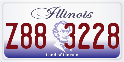 IL license plate Z883228
