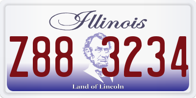 IL license plate Z883234