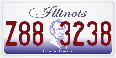 IL license plate Z883238