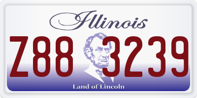 IL license plate Z883239