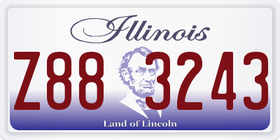 IL license plate Z883243